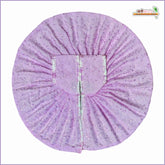 Cotton Plain Thread Work Lavender Laddu Gopal Poshak